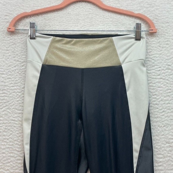 Heroine Sport Leggings Womens Medium Black Gold Metallic Marvel Gym Workout USA - Picture 4 of 11